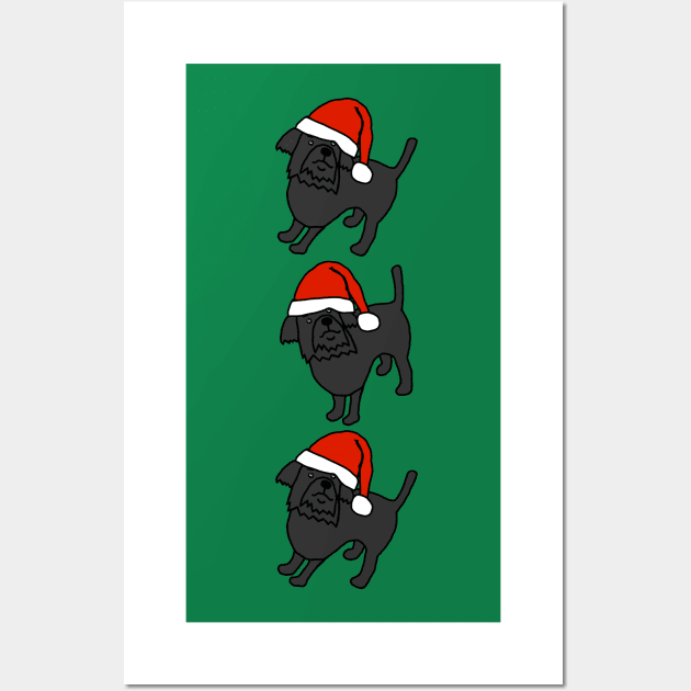 Christmas Santa Dogs Line Dancing Wall Art by ellenhenryart